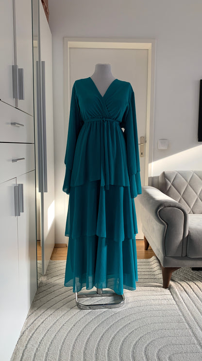 Selene Jade-  Turquoise Maxi Dress